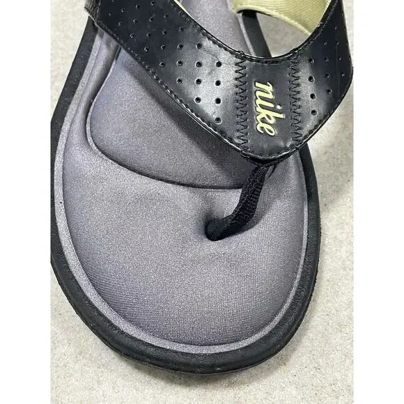 Nike Comfort Cushioned Footbed Flip Flops Women's 10 Thong Sandals Black-Summer - Picture 9 of 11